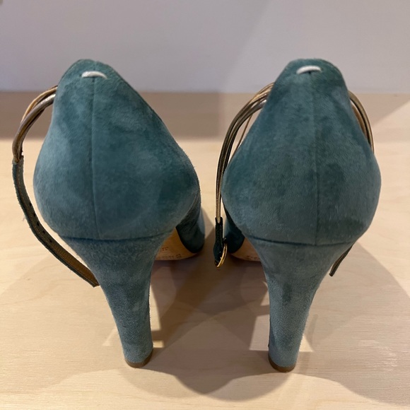 Maison Martin Margiela Paris - suede heels with ankle strap. Size 38 (euro). - Picture 2 of 5